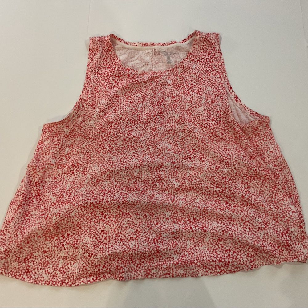 GAP Red and White Star Speckled Sleeveless Tank